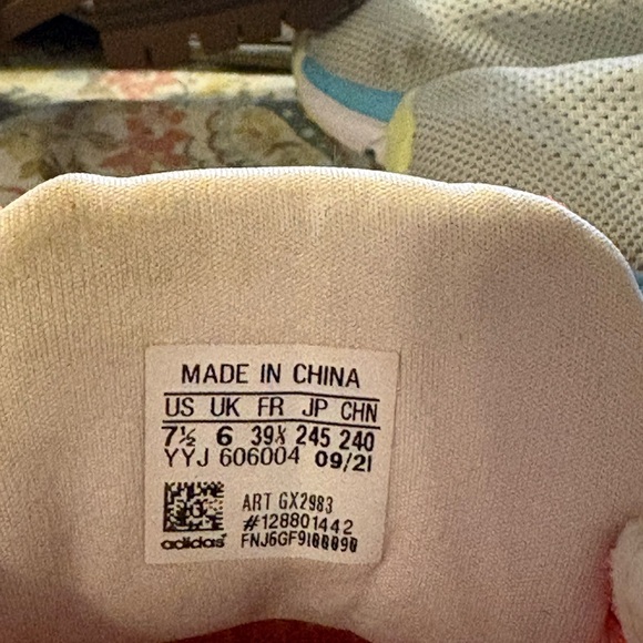 adidas ADISTAR Pink and Light Blue Women's Running Sneakers - Picture 6 of 6